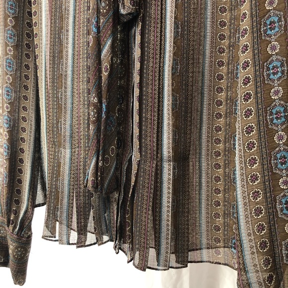 BADGLEY MISCHKA/ silk paisley bow blouse - Picture 3 of 7